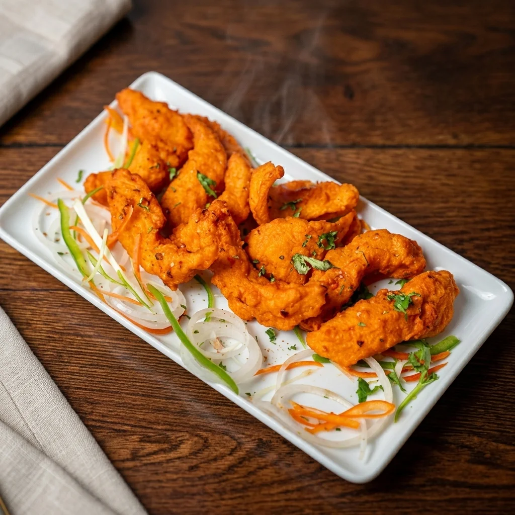 Fish Pakora crispy Indian appetizer at Indian Craft in Edgemont, Edmonton, AB